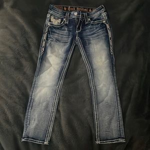 Rock Revival Size 24 Betty Capri Dark Blue